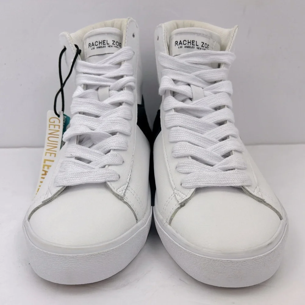 RACHEL ZOE, LEATHER HIGH TOP TENNIS/ WALKING SHOES, LEATHER, MEMORY FOAM SIZE 9